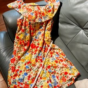 Floral girl romper